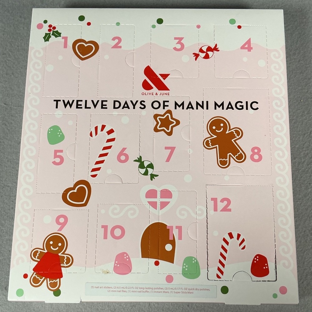 Olive & June Twelve Days of Mani Magic Shine Edition Nail Advent Calendar NEW
